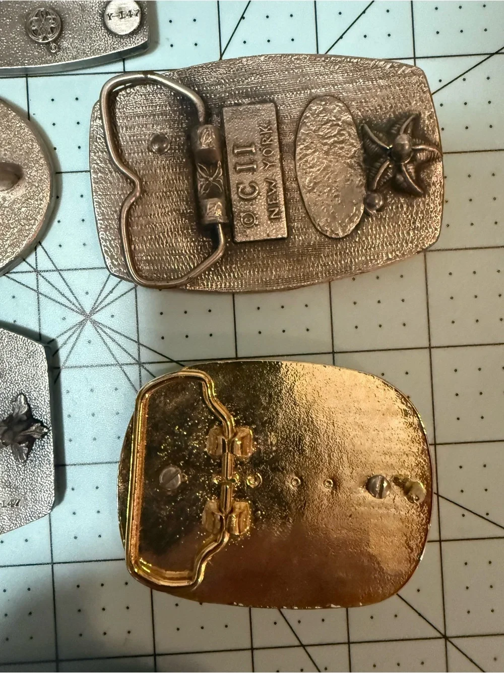 Lot of 5 Masonic Vintage Belt Buckles Freemason Shriners 32 Degree Scottish Rite